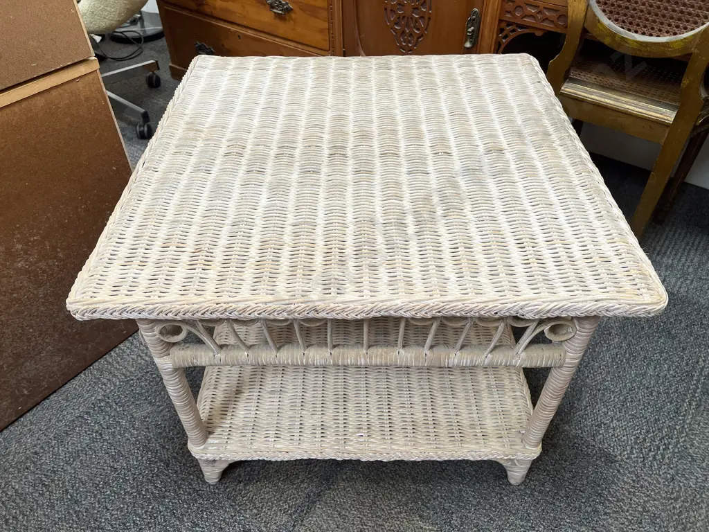Pair of Rattan Coffee Tables Image 1++