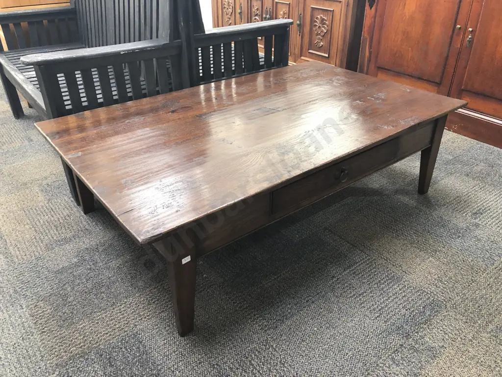 Fine Quality Oak Rectangular Coffee Table Image 1++