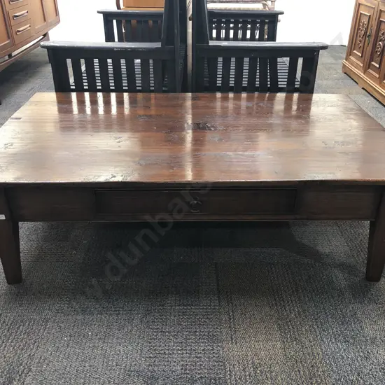 Fine Quality Oak Rectangular Coffee Table