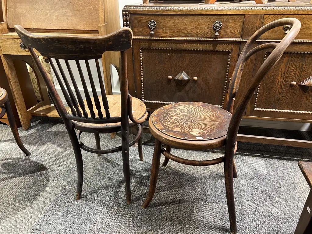 Pair of Bentwood Chairs together with American Bentwood Chair Image 1++