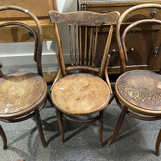 Pair of Bentwood Chairs together with American Bentwood Chair