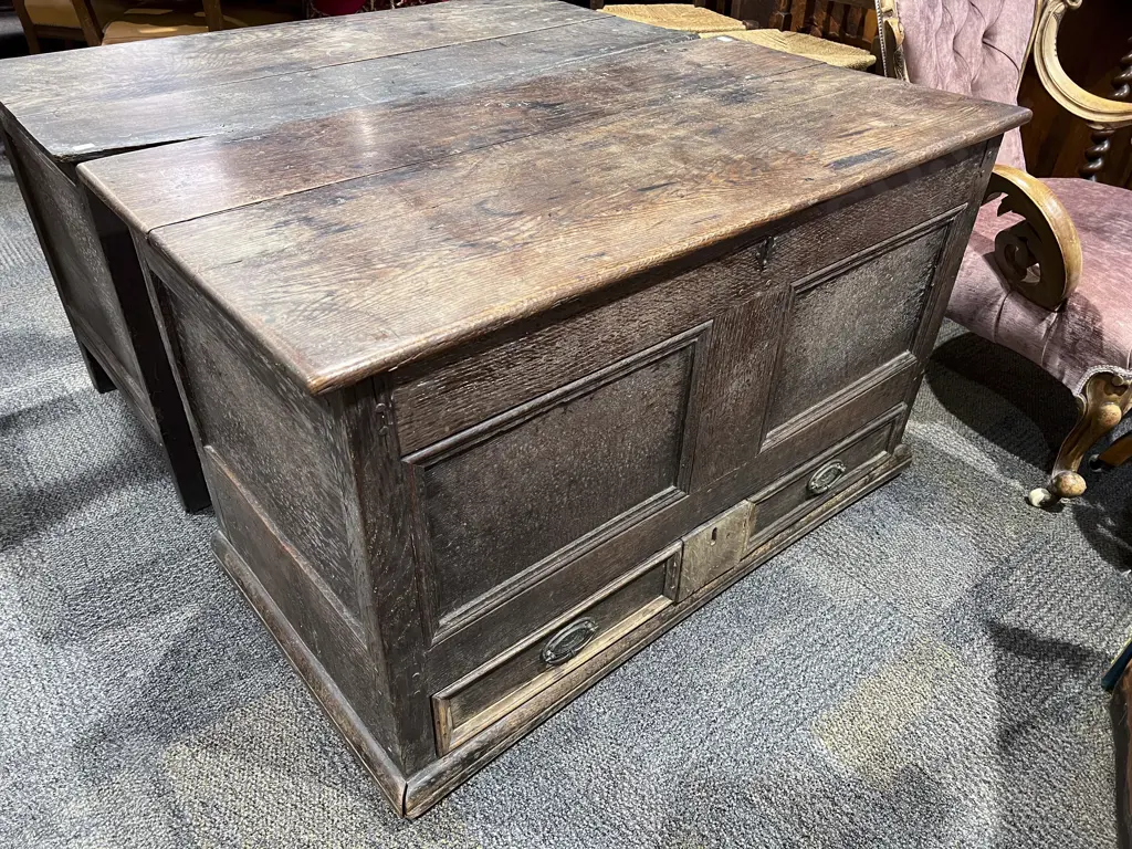C18th Oak Mule Chest Image 1++