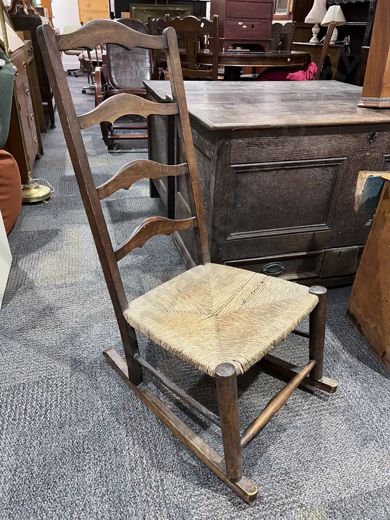 Rush Seated Rocking Chair Image 1++
