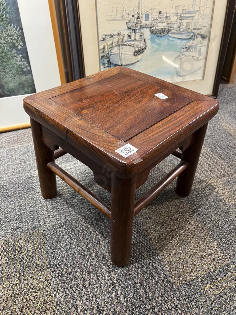Small Chinese Rosewood Stool Image 1++