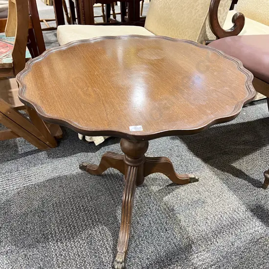 Mahogany Pie Crust Top Wine Table