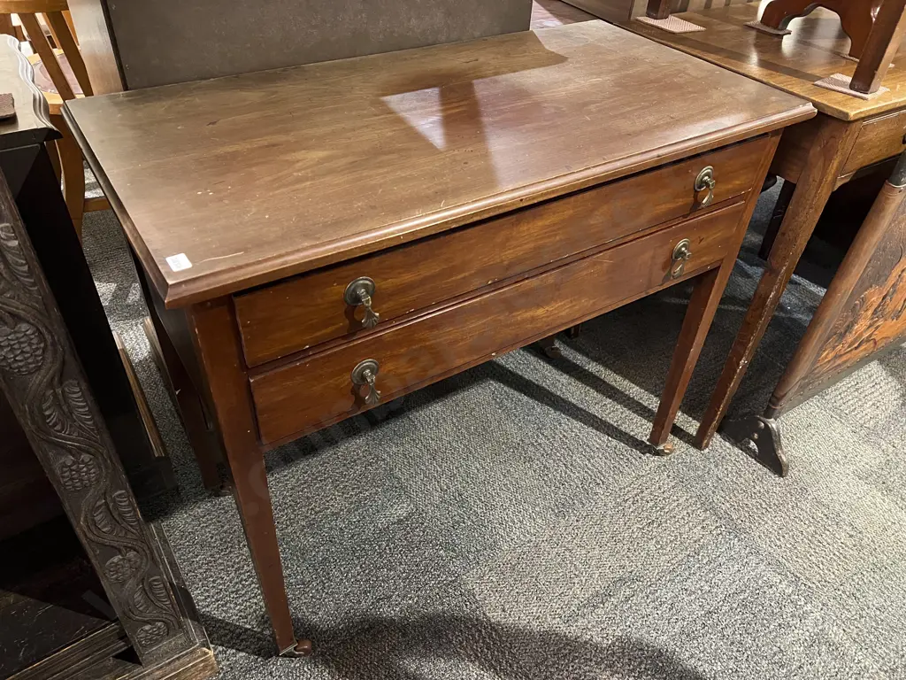 Mahogany Two Door Hall Table Image 1++