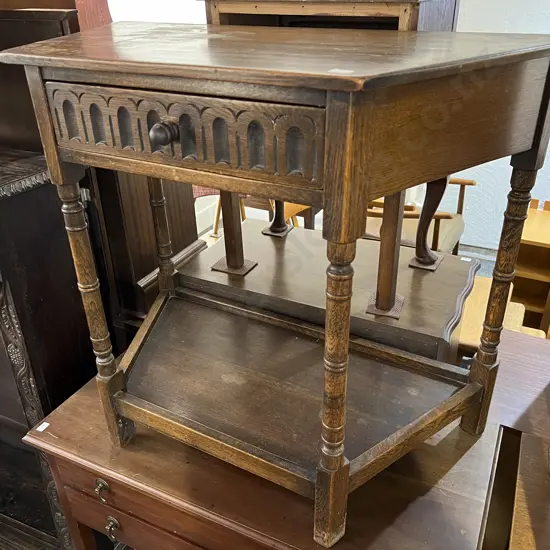 C17th Style Oak Creedence Side Table