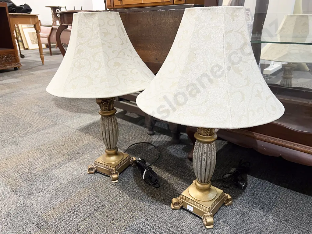 Pair of Grecian Style Table Lamps Image 1++