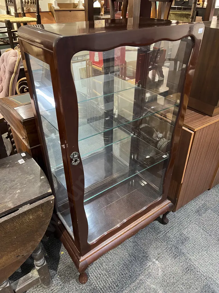 Mahogany Glazed China Cabinet Image 1++