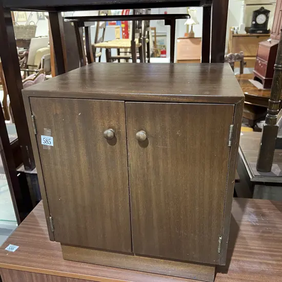Small Two Door Record Cabinet