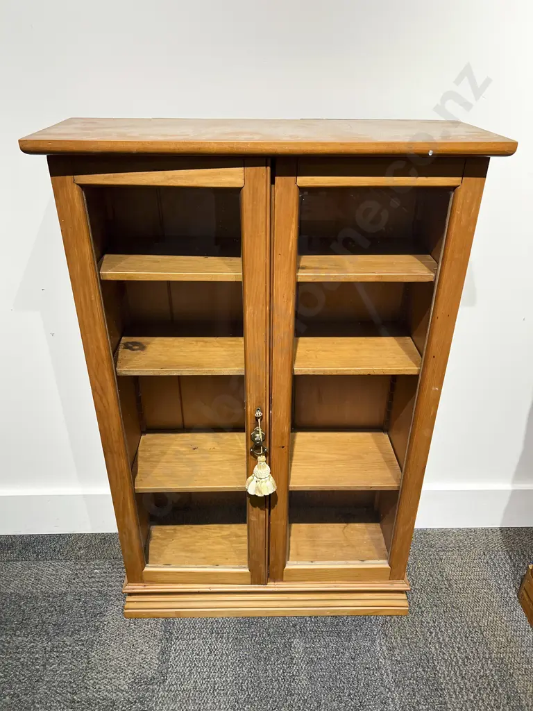 Slender Kauri Glazed Door Bookcase Image 1++