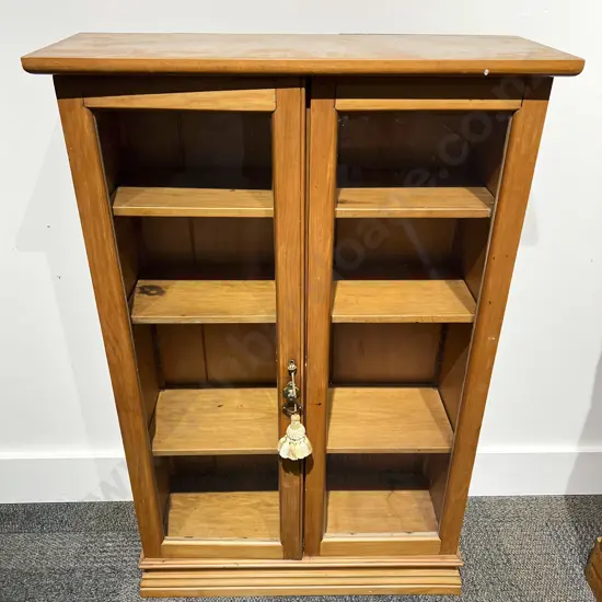 Slender Kauri Glazed Door Bookcase