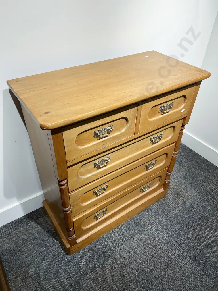 Colonial Kauri Five Drawer Chest of Drawers Image 1++