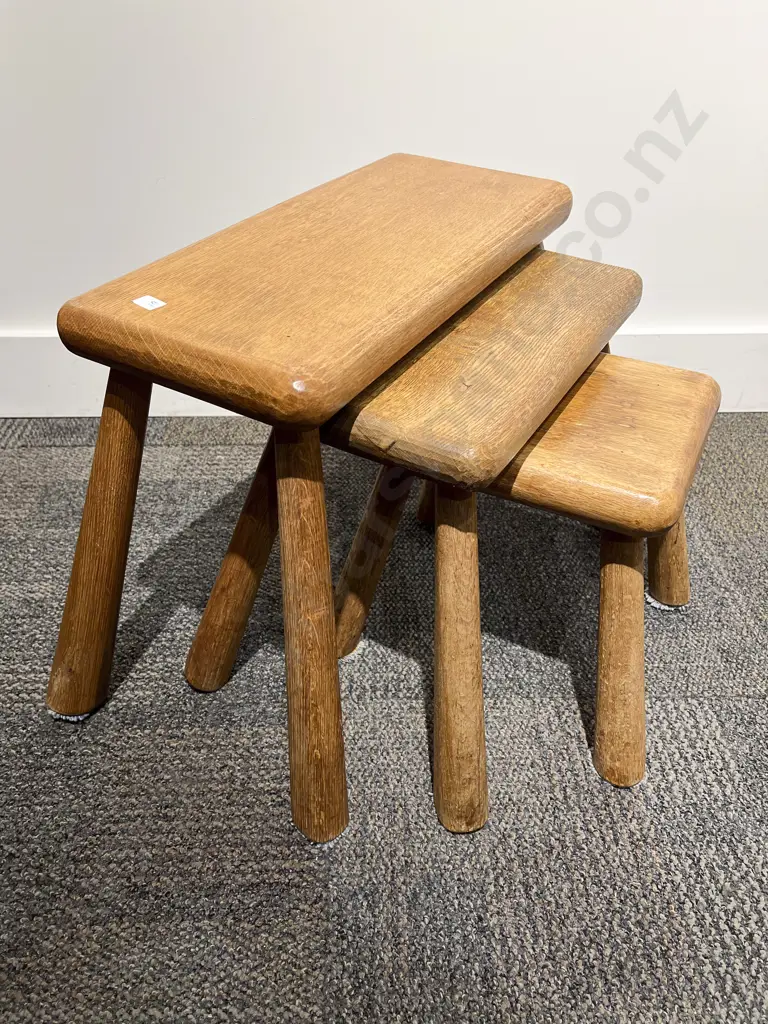 Elm Nest of Three Stools Image 1++