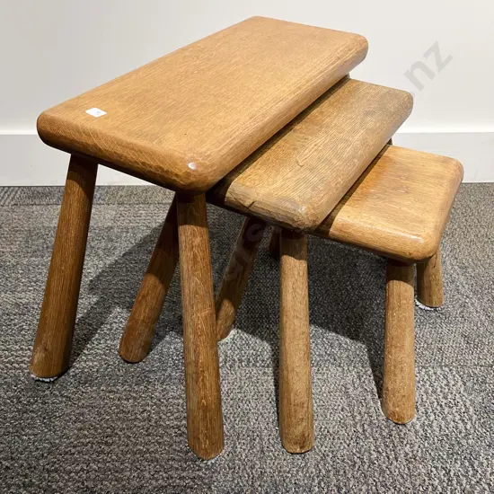 Elm Nest of Three Stools