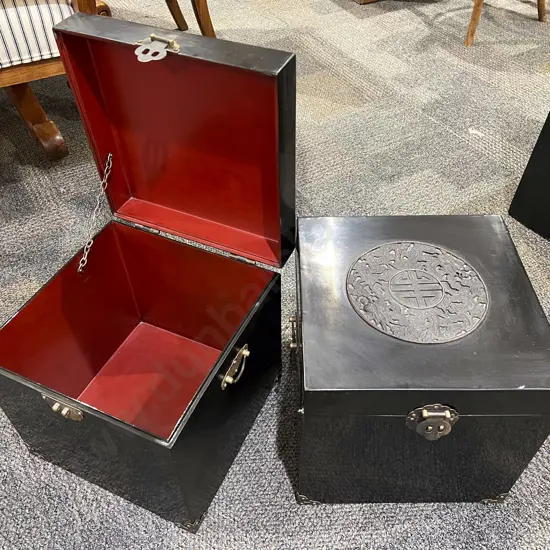 Pair of Chinese Lacquered Boxes