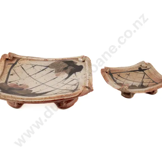 Graduated Pair Mike O'Donnel Footed Platters