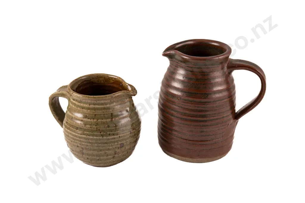 Two NZ Pottery Jugs Image 1++