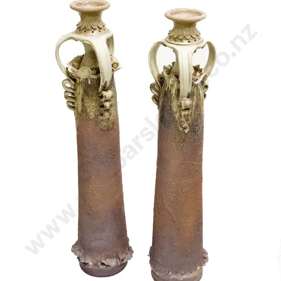 Pair 1970's Oversized Floor Standing Candlesticks