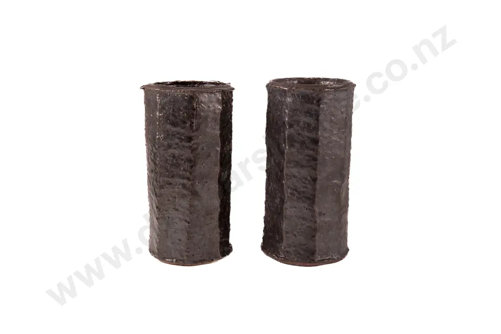 Pair Barry Hockenhull Octagonal Vases Image 1++