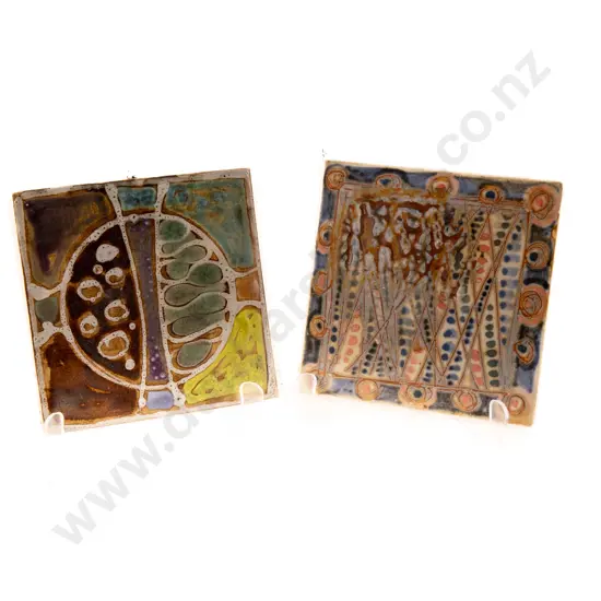 Two John Lawrence Hand Painted Tiles
