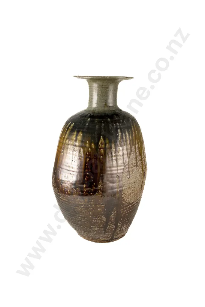 Large Salt Glazed Bottle Vase Image 1++