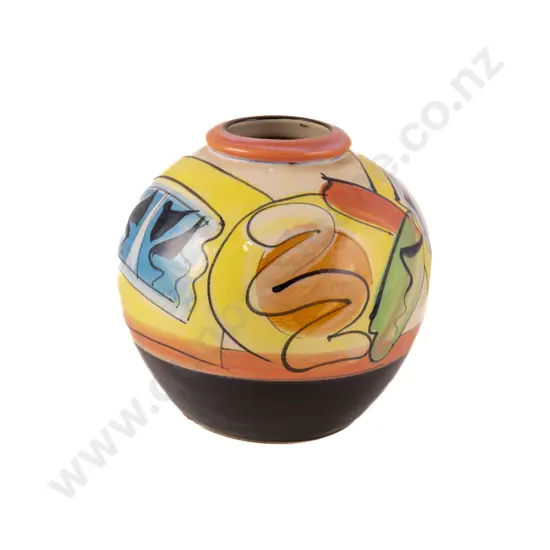 Andrew Van Der Putten Hand Painted Ovoid Vase