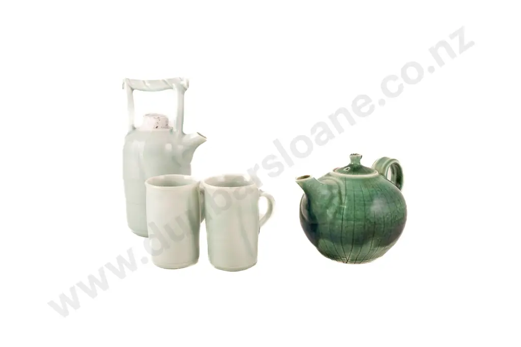 Jenny Shearer Teapot - Jean Hastedt Coffee Pot & Two Mugs Image 1++