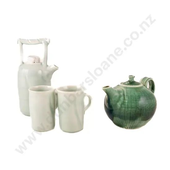 Jenny Shearer Teapot - Jean Hastedt Coffee Pot & Two Mugs