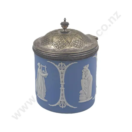 Hinged Wedgwood Biscuit Barrel