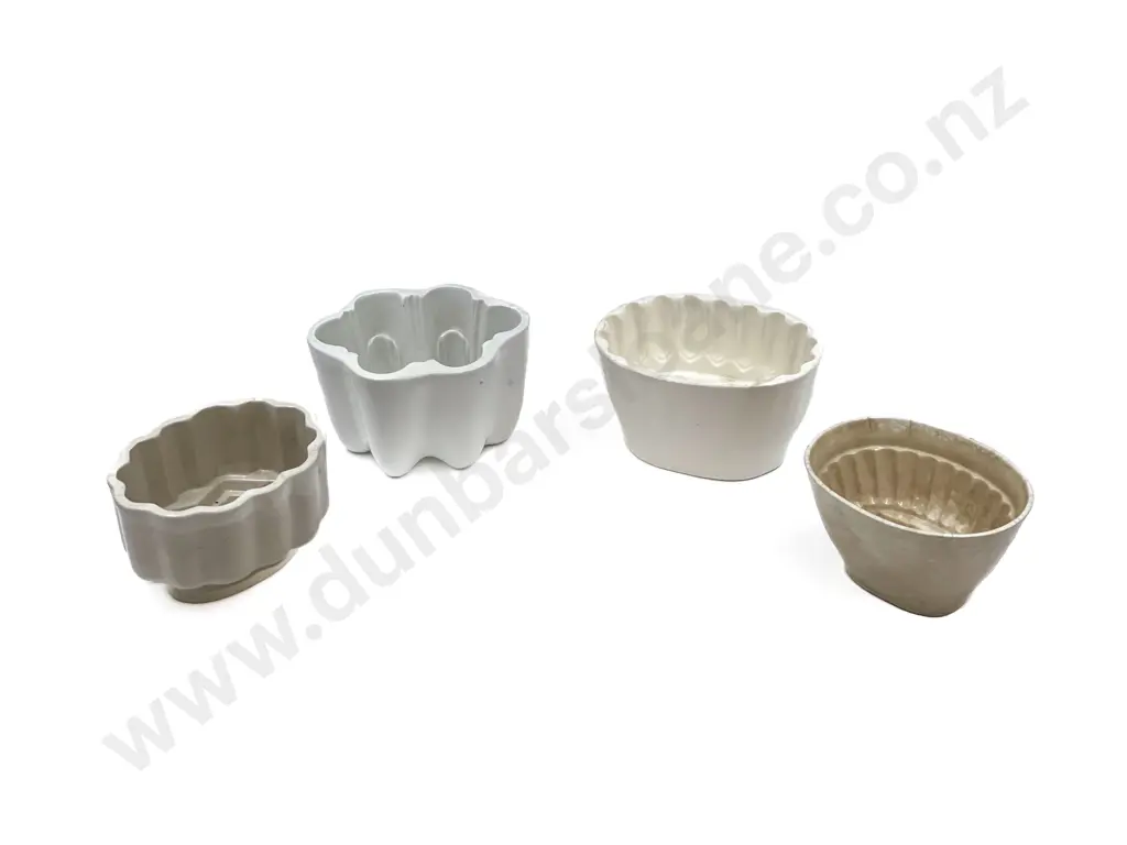 Four Assorted Ceramic Jelly Moulds Image 1++