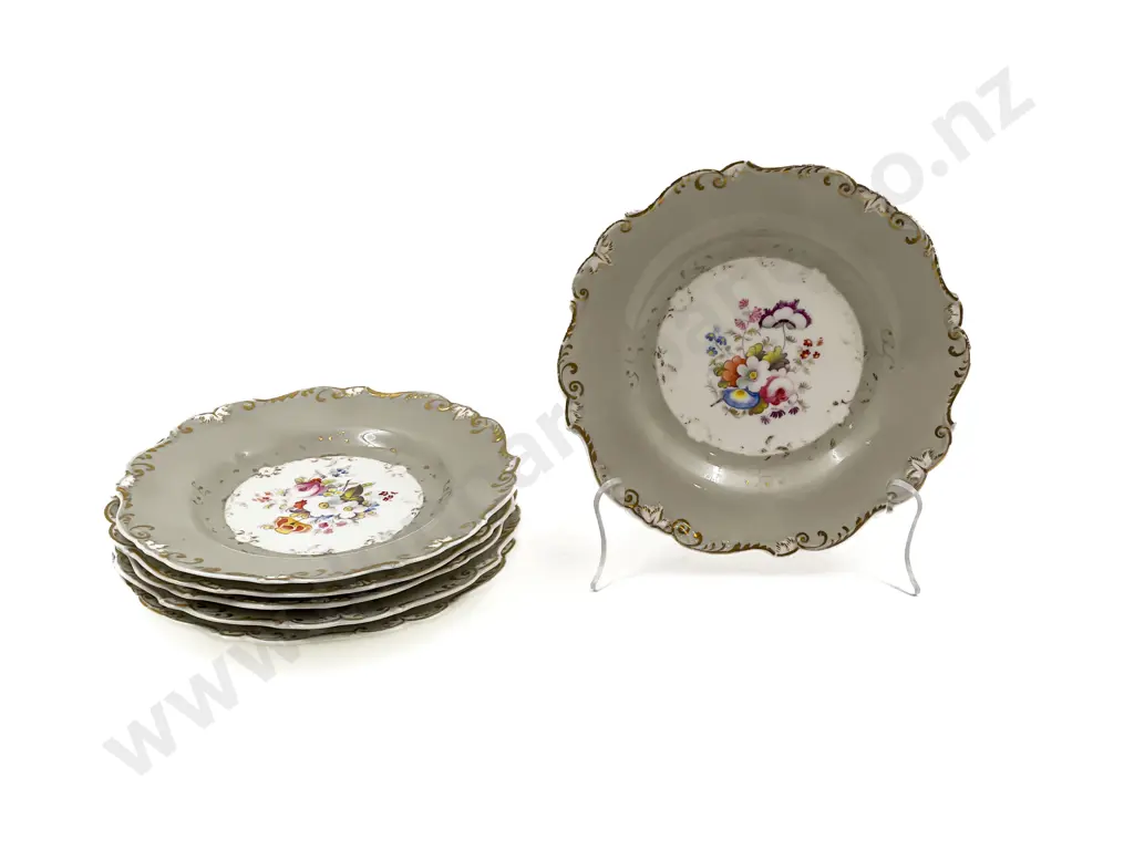 Six Hand-painted Fancy China Plates Image 1++