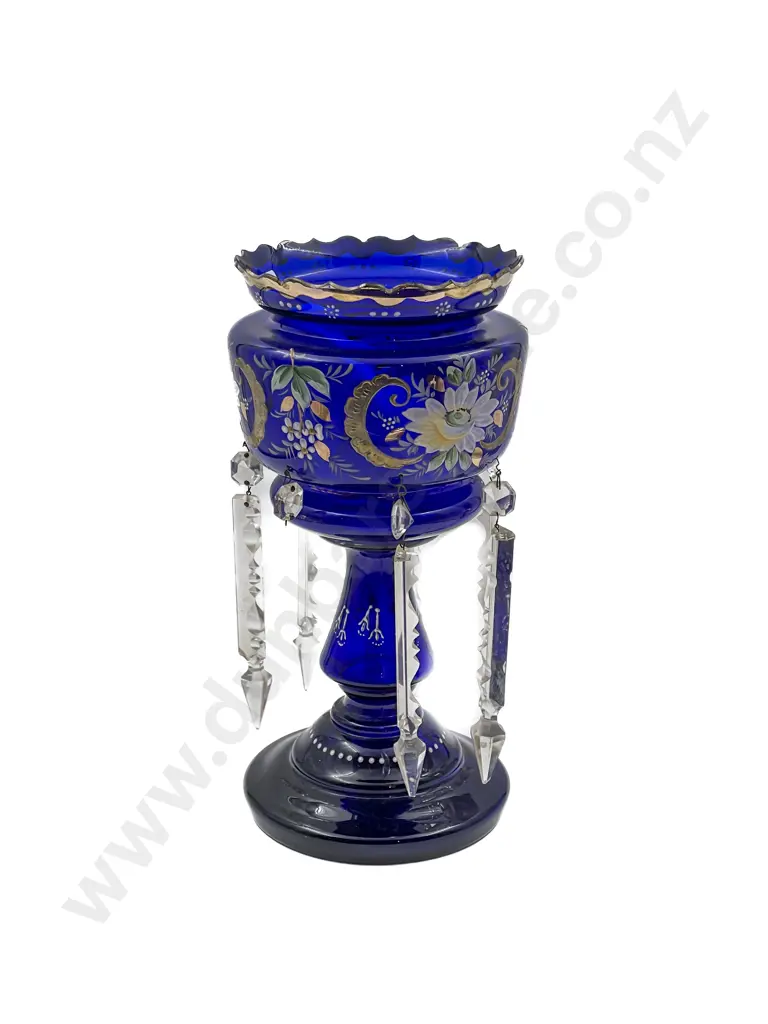 Hand Painted Blue Glass Lustre Image 1++