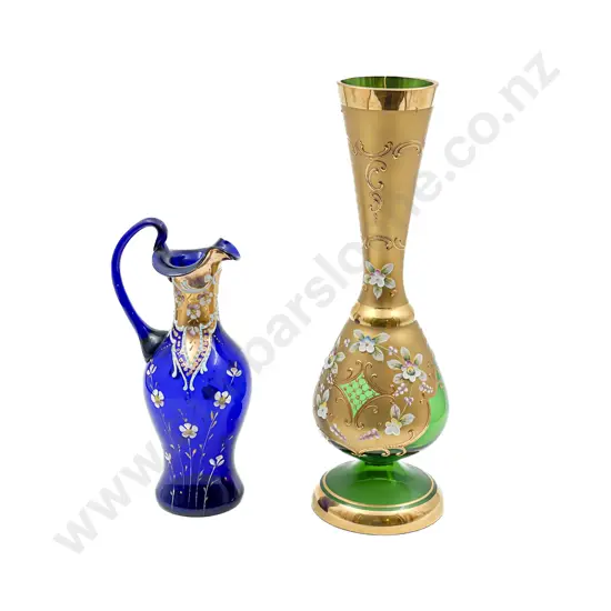 Venetian Glass Vase and Ewer