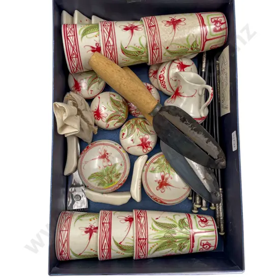 Assorted Vietnamese China and Assorted Utensils