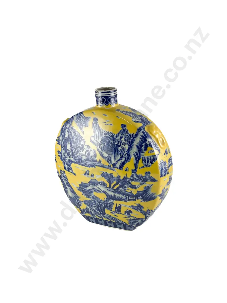 Large Chinese Blue and Yellow Vase (Faults) Image 1++