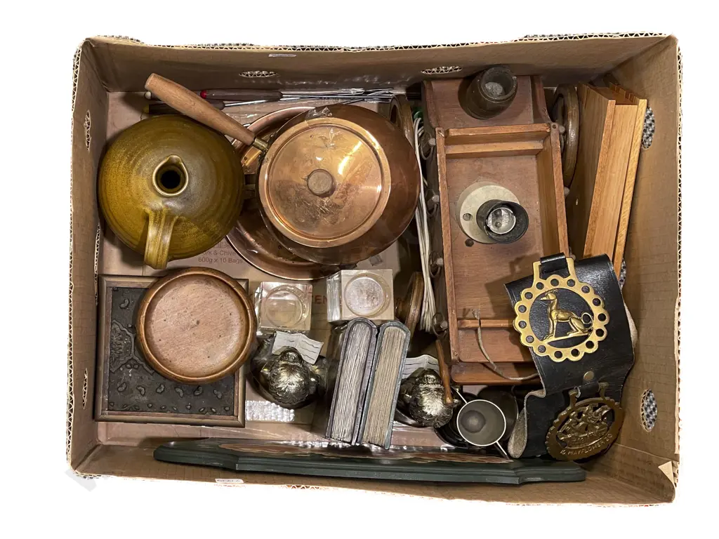 Box Quantity of Assorted Including Copper Saucepan Image 1++