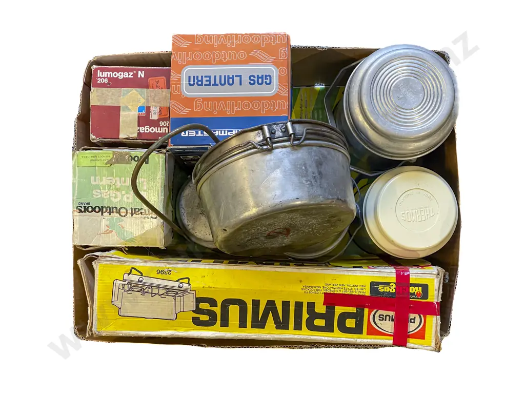 Box Quantity of Assorted Camping Cookware etc Image 1++