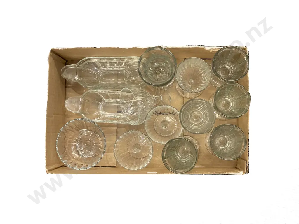 Quantity of Assorted Pressed Glassware Including Milkshake Image 1++