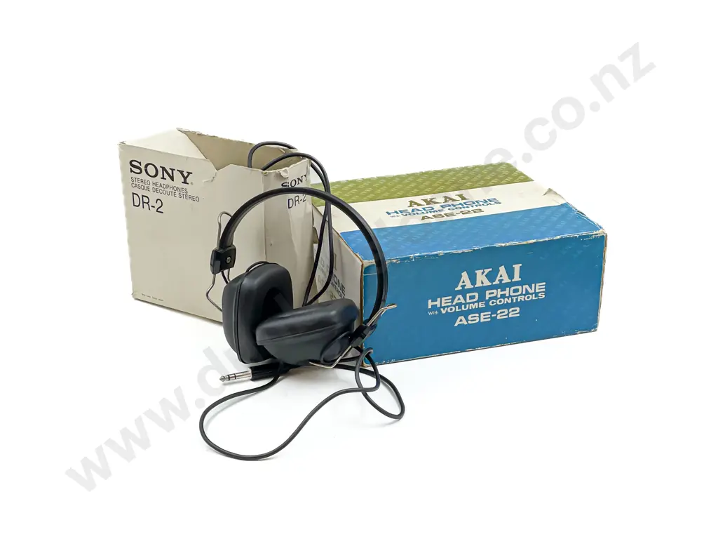 Vintage Sony Headphones together with Vintage Akai Head Phones Image 1++