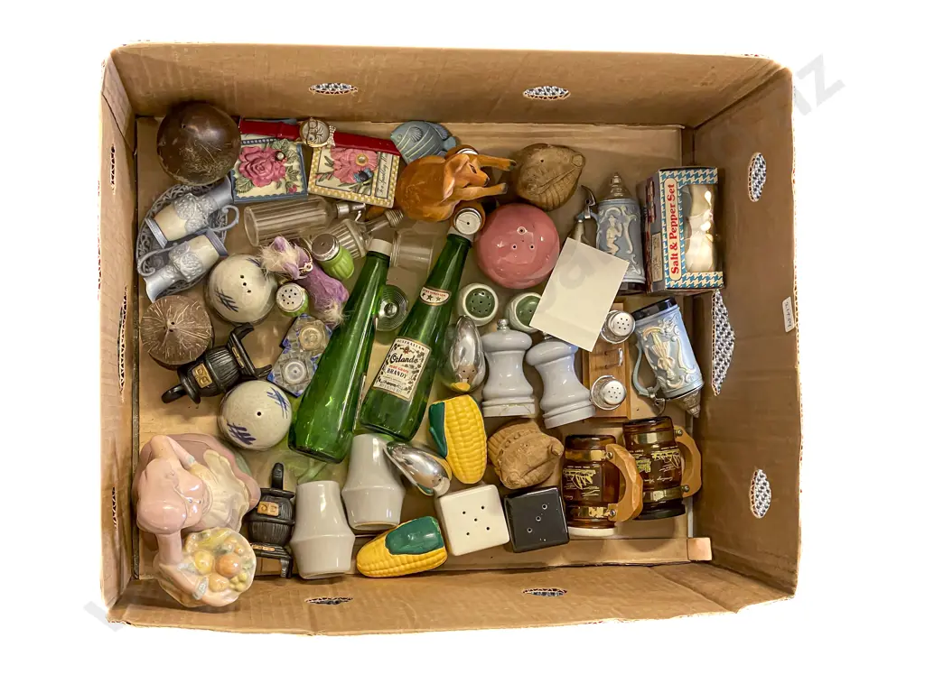Two Boxes of Assorted Novelty Salt & Peppers Image 1++