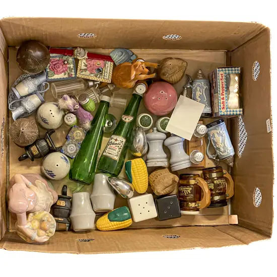 Two Boxes of Assorted Novelty Salt & Peppers