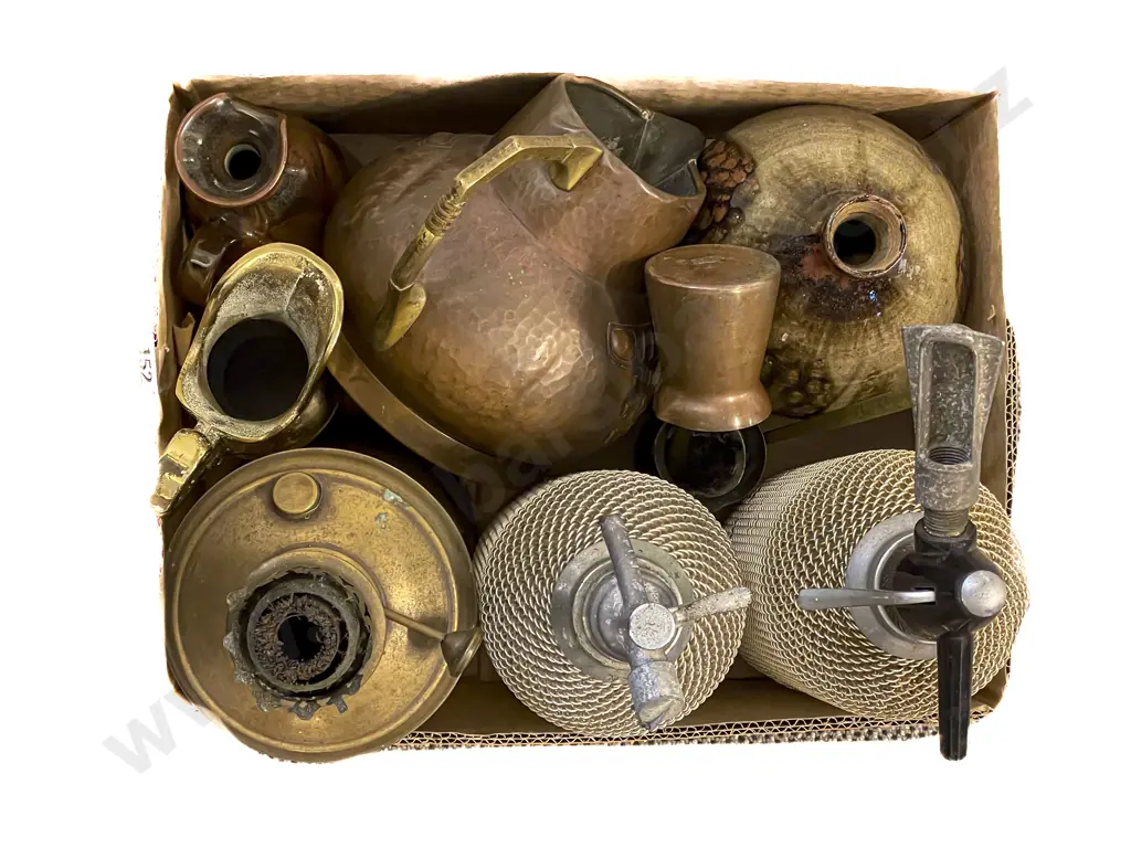 Quantity of Assorted Pottery & Metal Ware together with Two Soda Syphons Image 1++