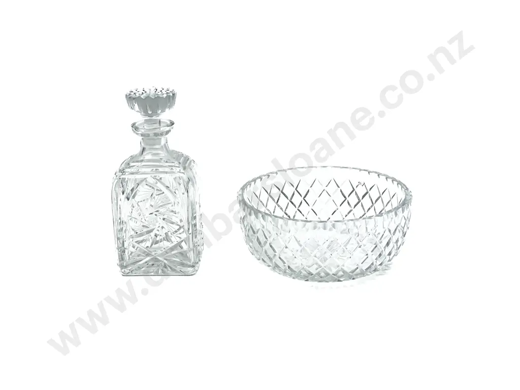 Crystal Bowl together with Decanter Image 1++