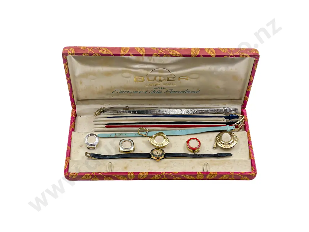 Boxed Buler/Bucherer Watch with Convertible Pendant Image 1++
