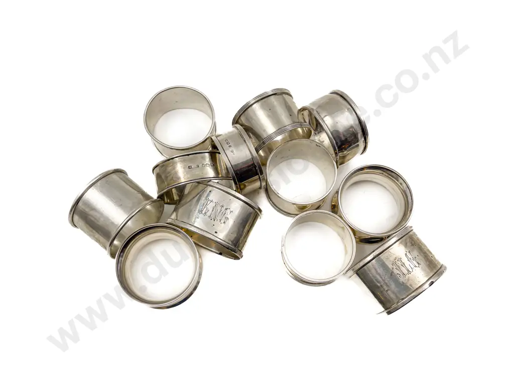 Twelve Assorted S/S Napkin Rings Image 1++
