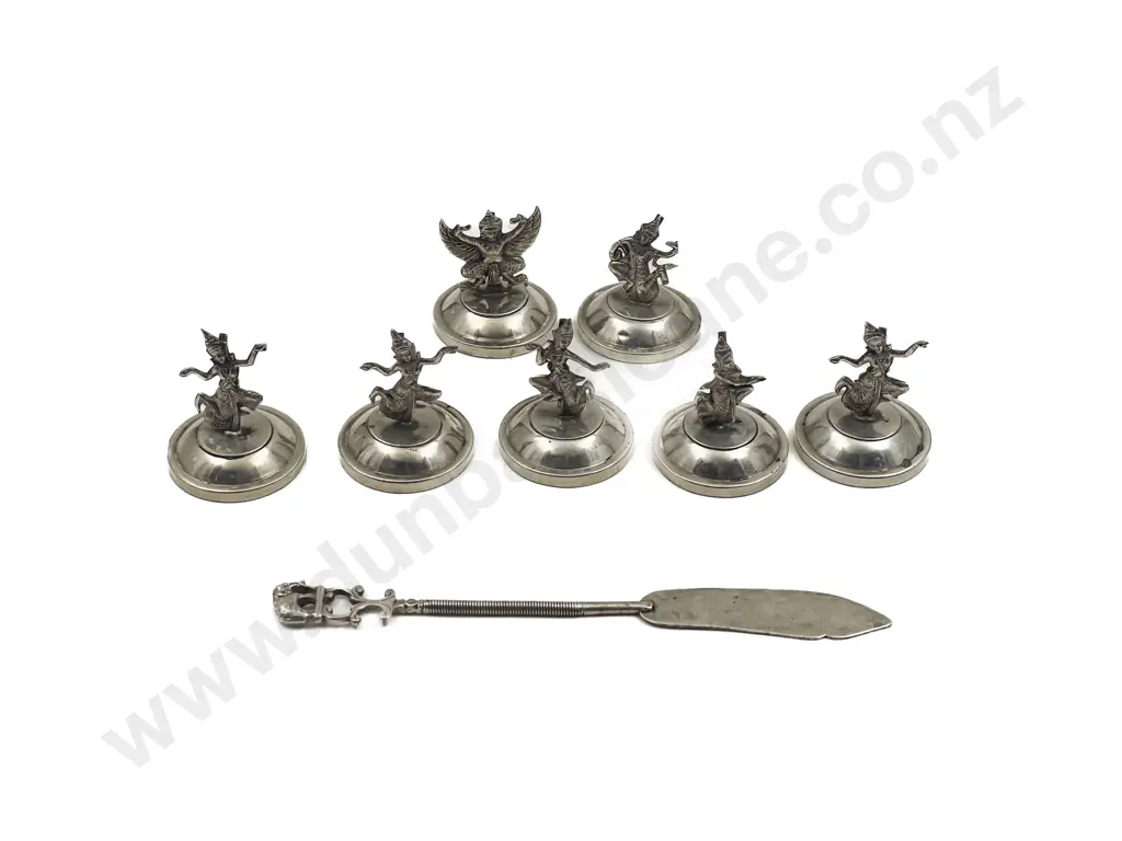 Seven Indian Silver Place Holders etc Image 1++