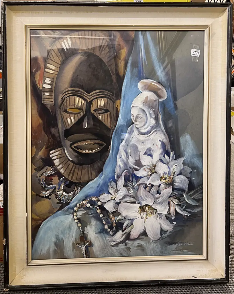 Elaine Savage Still Life "Contrast" Watercolour Image 1++