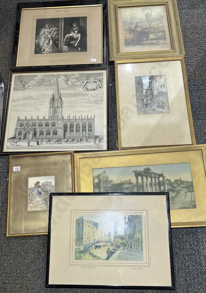 Seven Assorted Vintage Prints and Originals Image 1++