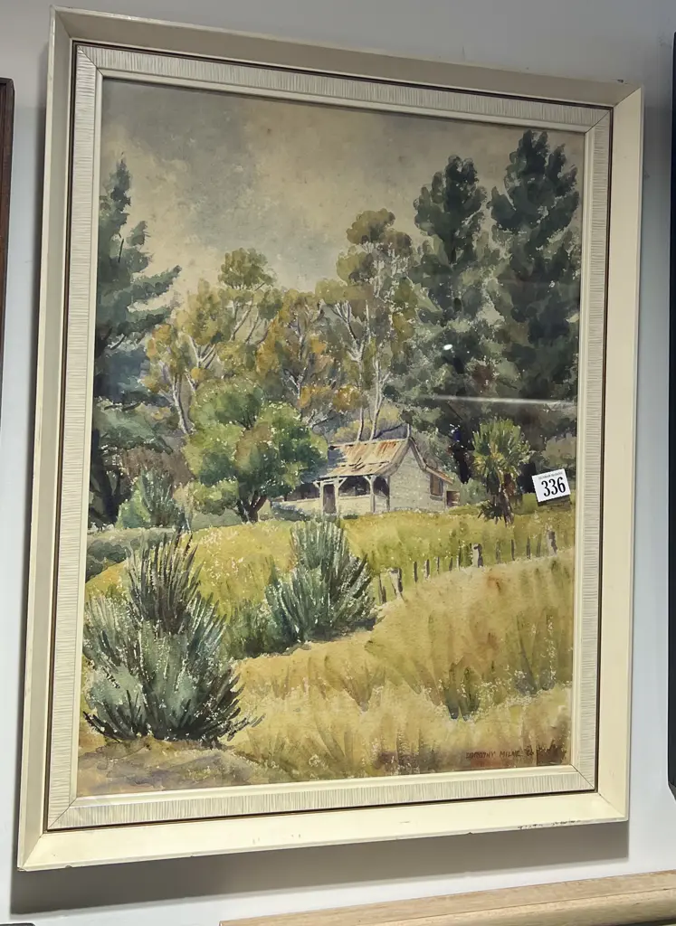 Dorothy Milne - Cottage Bush Scene - W/C Image 1++